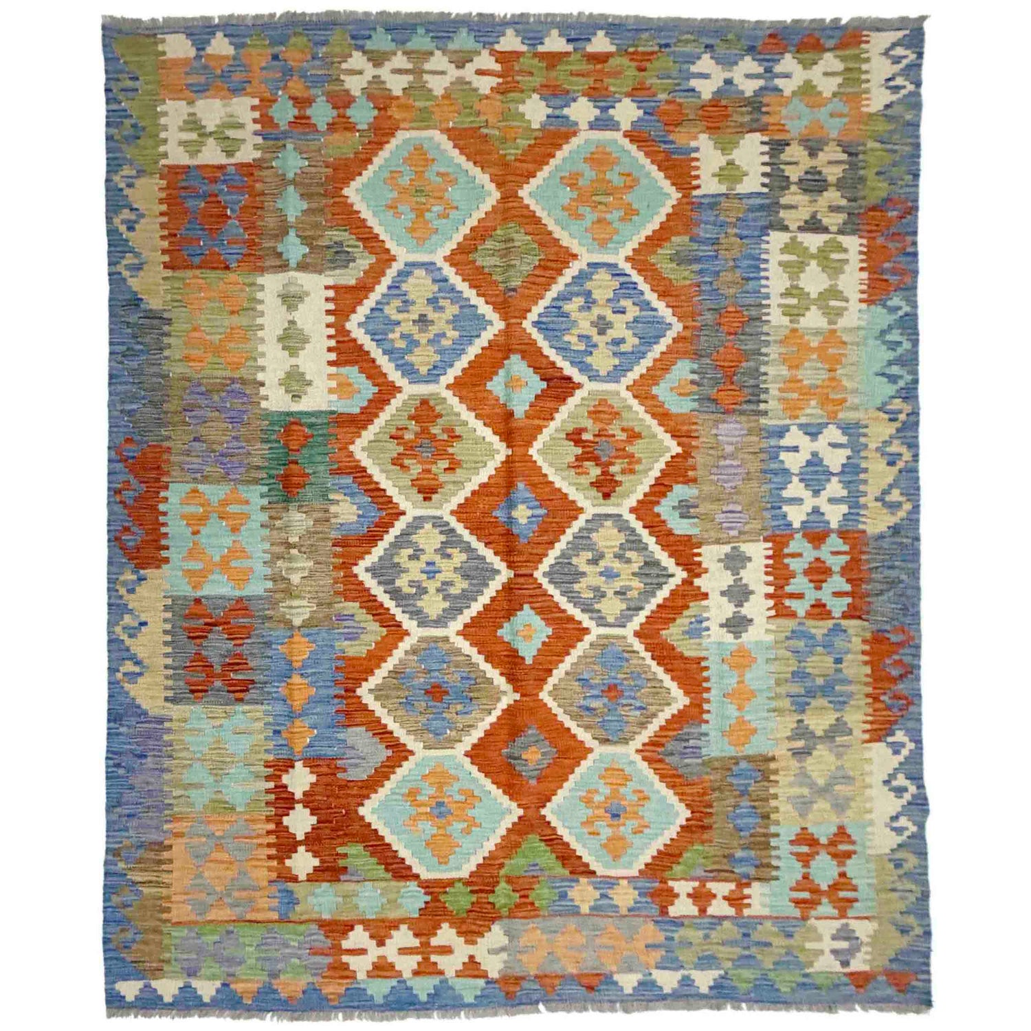 Handmade Vegetable Kelim 6' 1" x 8' 0" (ft) - No. Y39192