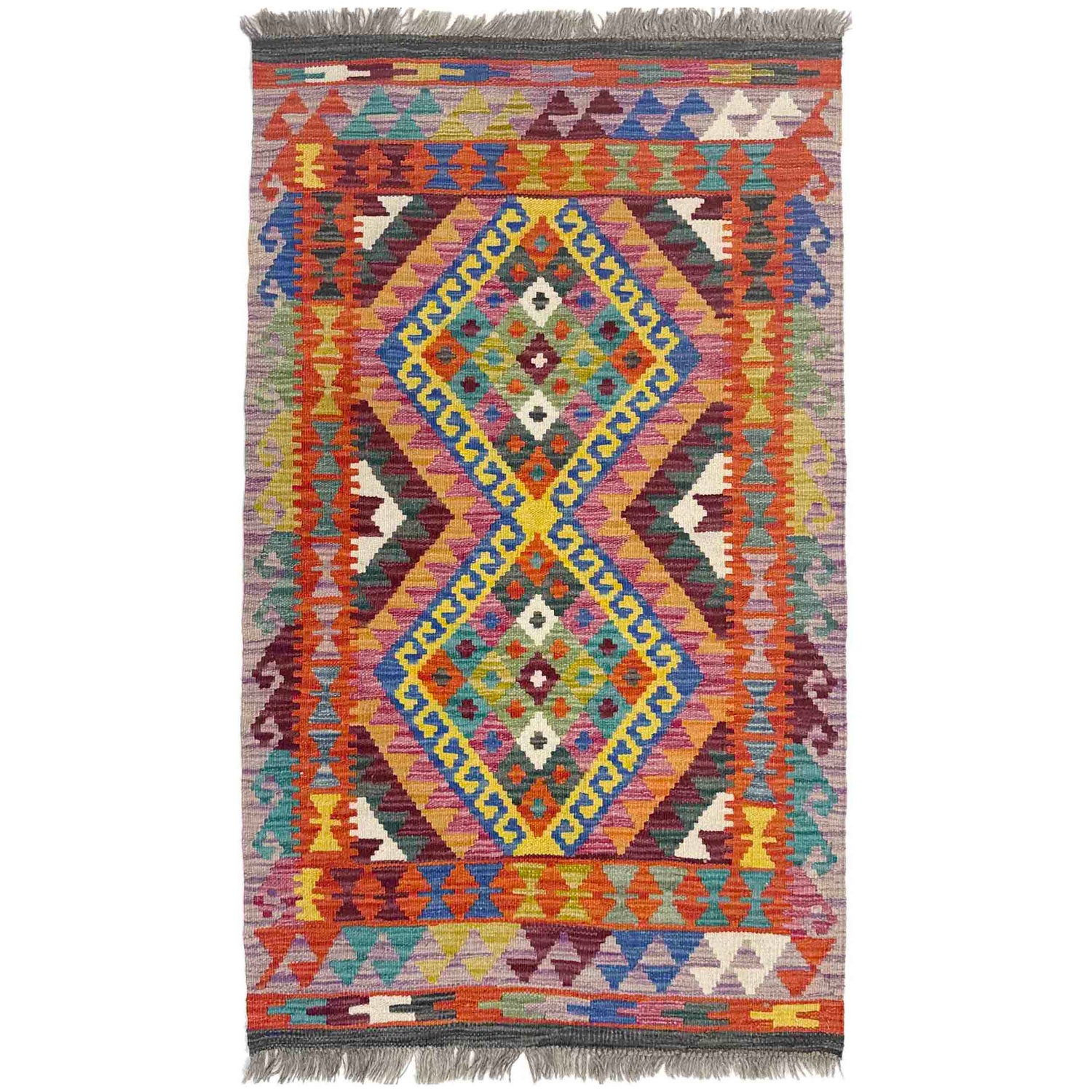 Handmade Vegetable Kilim 2' 7" x 4' 1" (ft) - No. Y39197
