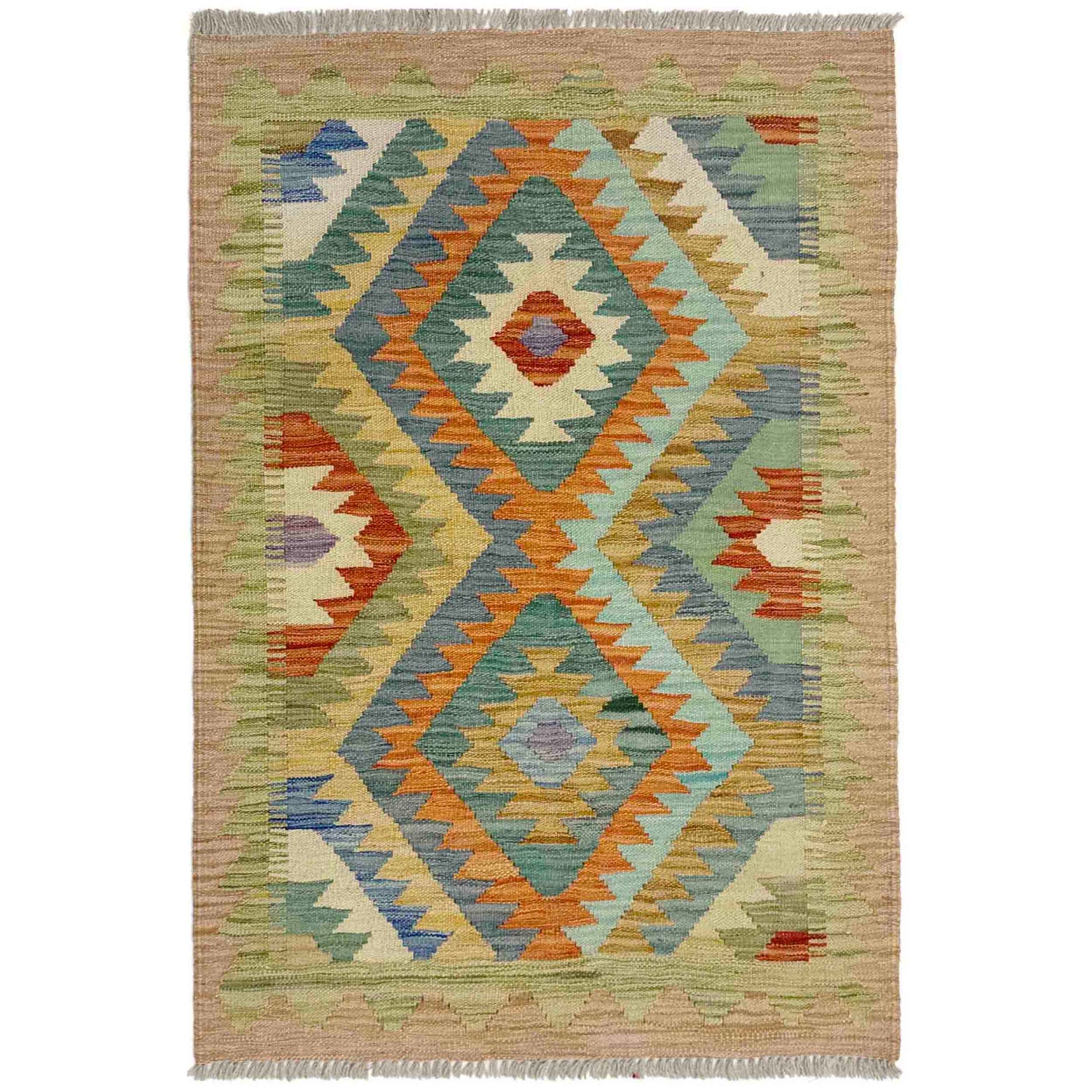 Handmade Vegetable Kelim 2' 8" x 3' 11" (ft) - No. Y39198