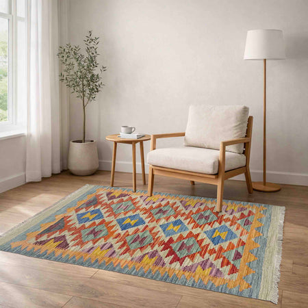 Handmade Vegetable Kilim 2' 8" x 4' 4" (ft) - No. Y39199