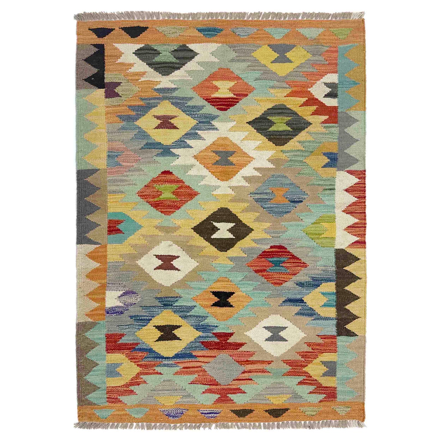 Handmade Vegetable Kelim 2' 7" x 4' 0" (ft) - No. Y39200