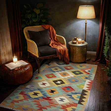 Handmade Vegetable Kelim 2' 7" x 4' 0" (ft) - No. Y39200