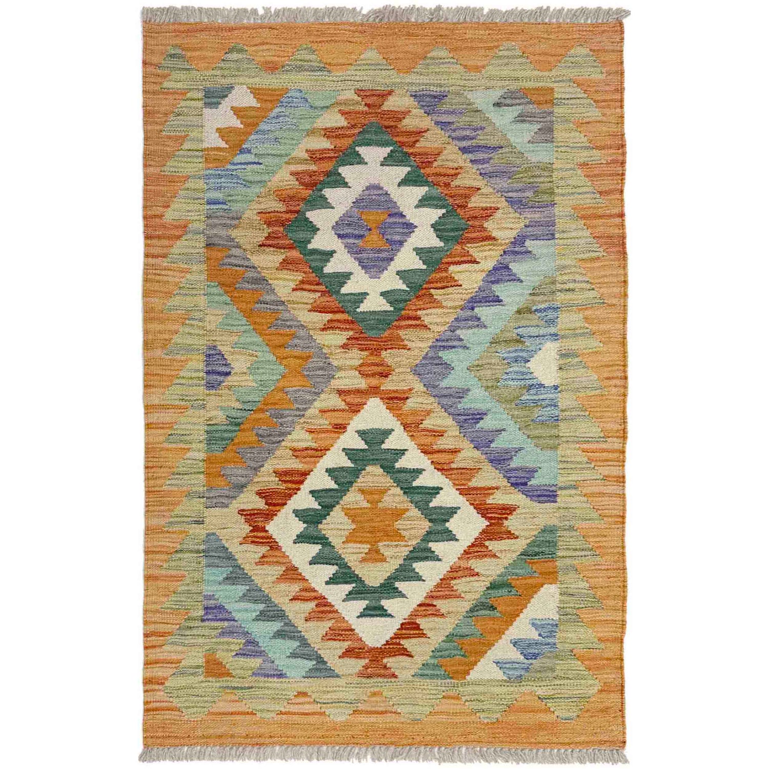 Handmade Vegetable Kelim 2' 6" x 4' 1" (ft) - No. Y39202