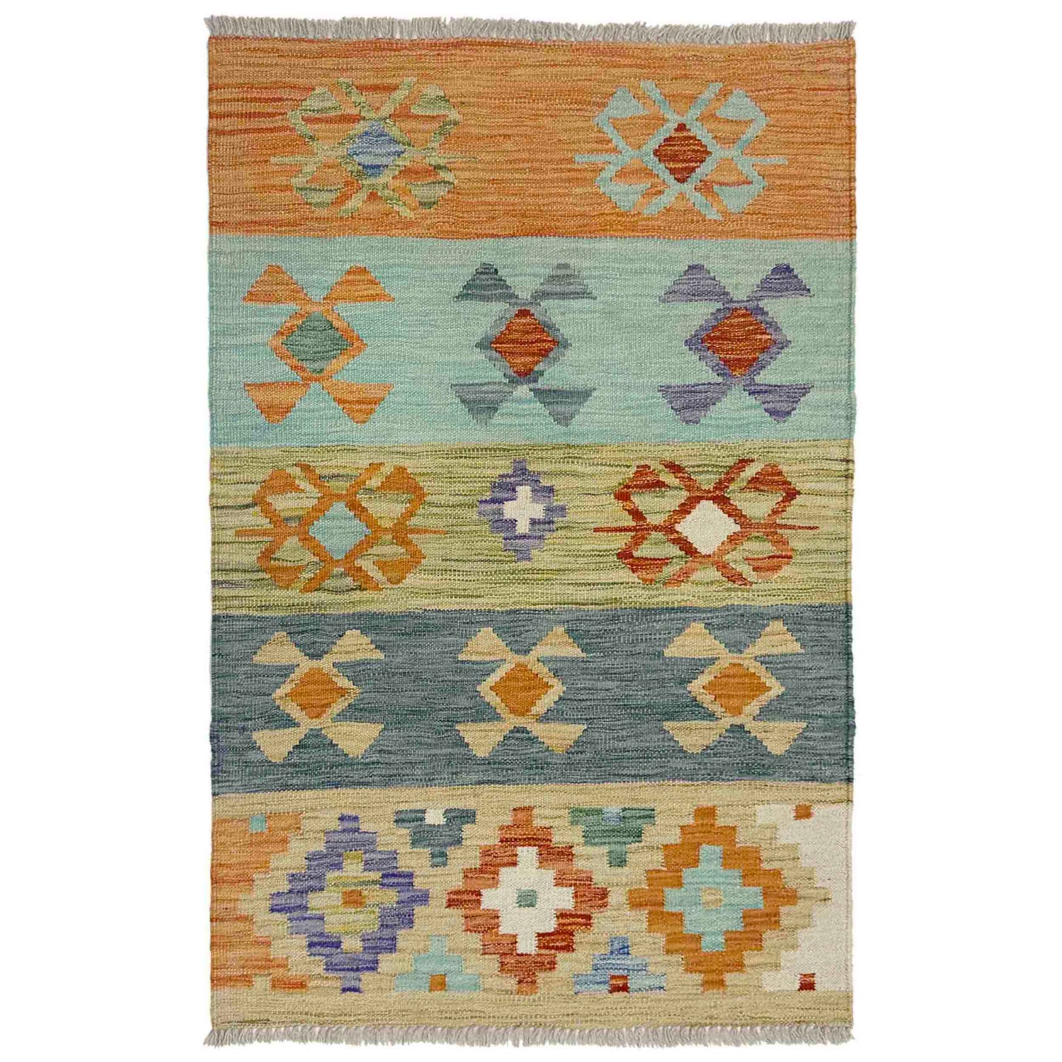 Handmade Vegetable Kilim 2' 7" x 3' 11" (ft) - No. Y39203
