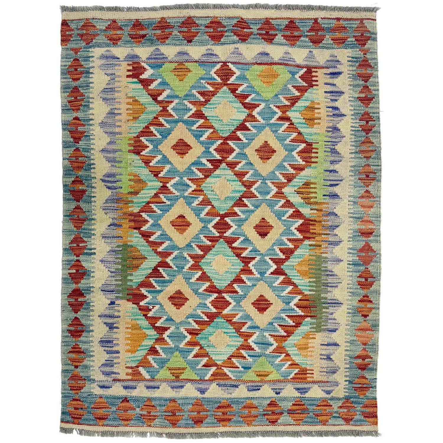 Handmade Vegetable Kilim 3' 4" x 4' 10" (ft) - No. Y39224