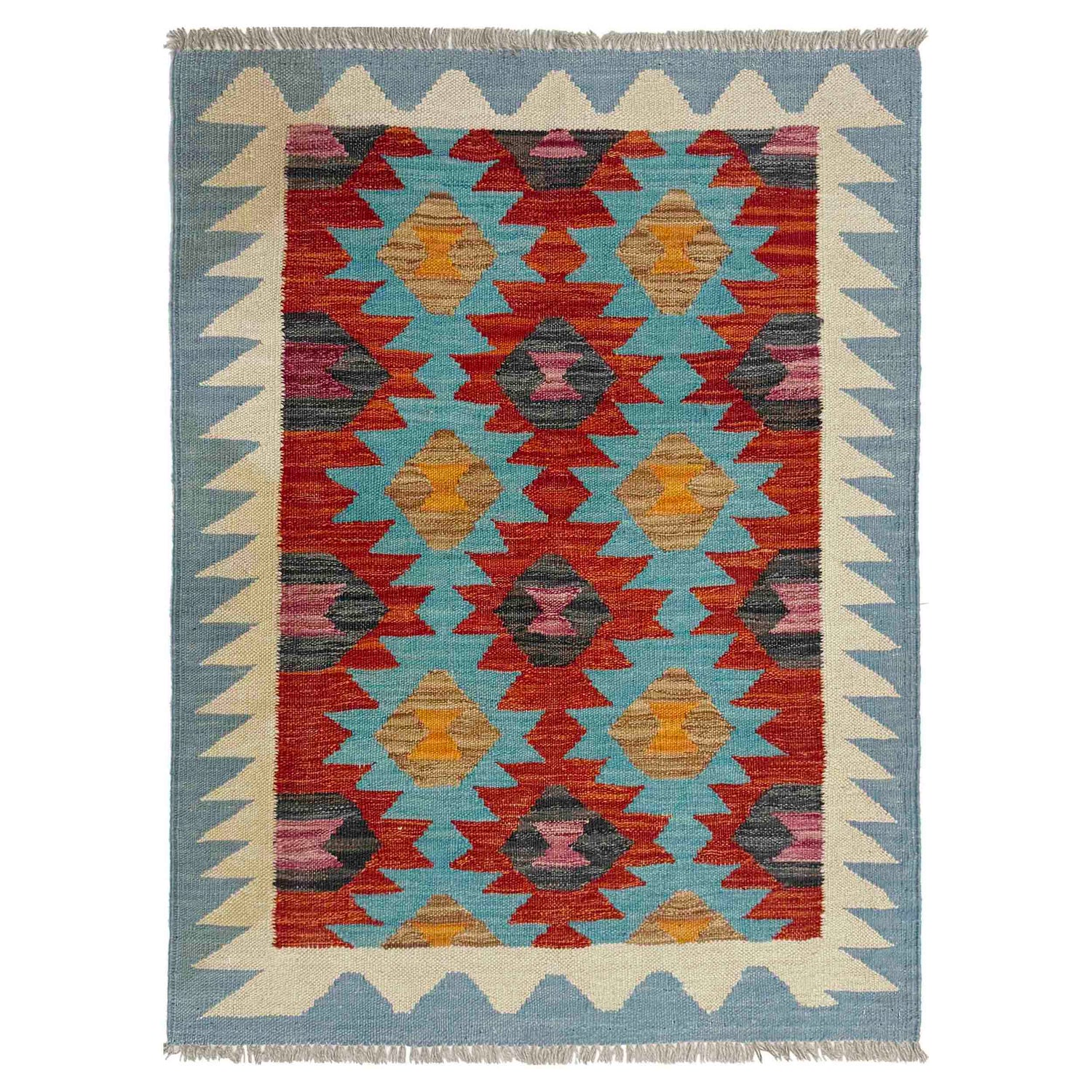 Handmade Vegetable Kilim 2' 10" x 3' 9" (ft) - No. Y39225