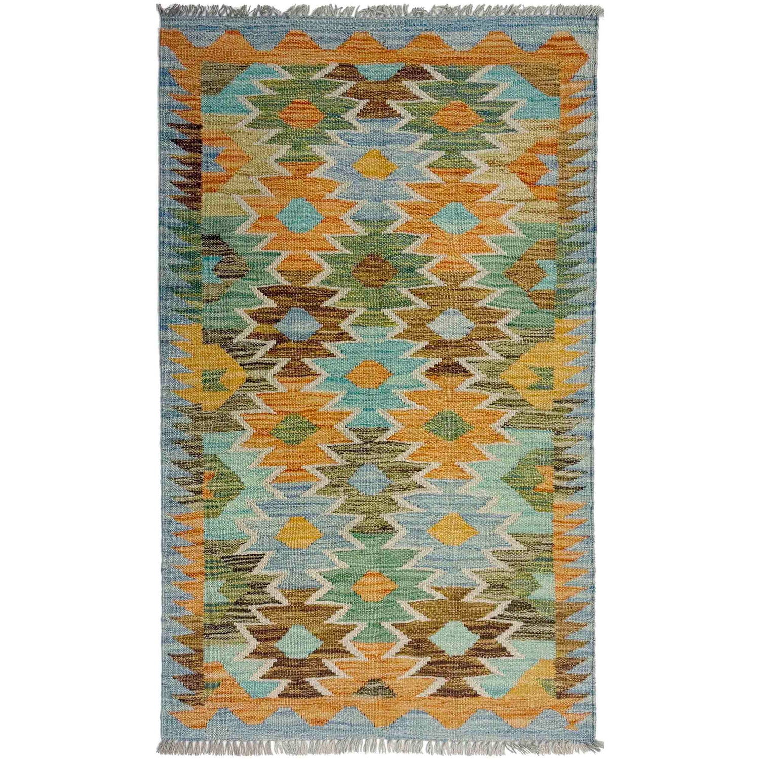 Handmade Vegetable Kilim 2' 8" x 4' 4" (ft) - No. Y39227