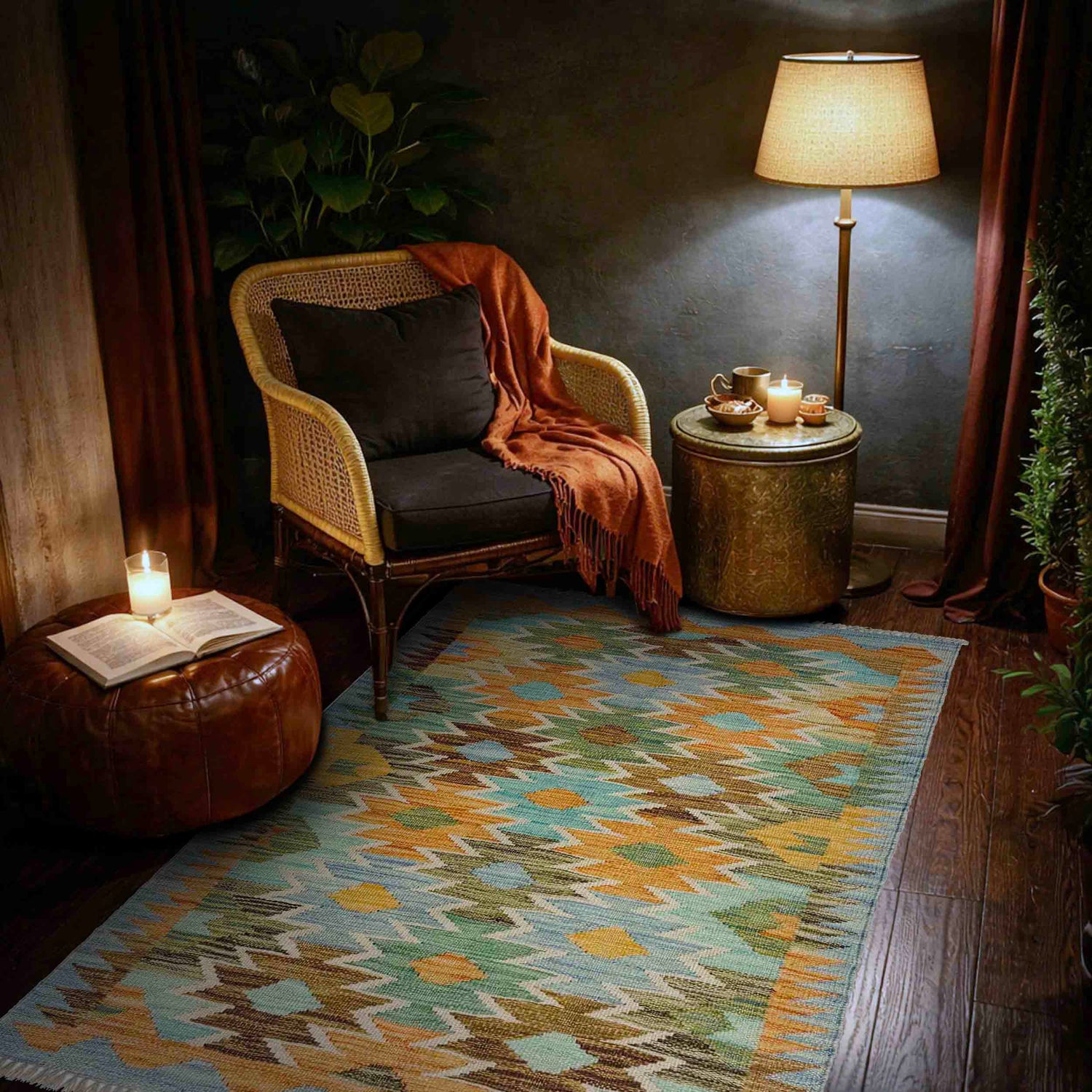 Handmade Vegetable Kilim 2' 8" x 4' 4" (ft) - No. Y39227