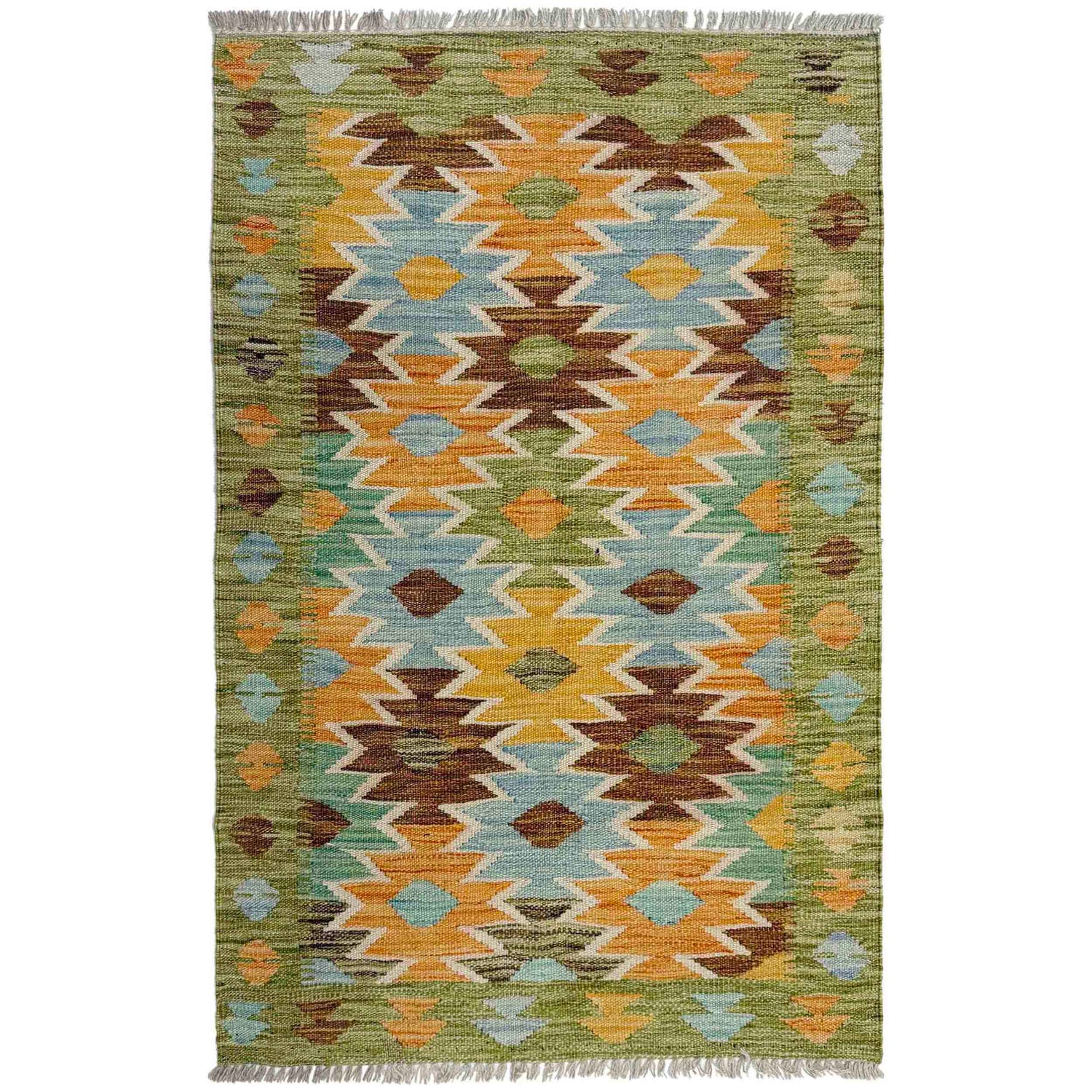 Handmade Vegetable Kilim 2' 8" x 4' 3" (ft) - No. Y39230
