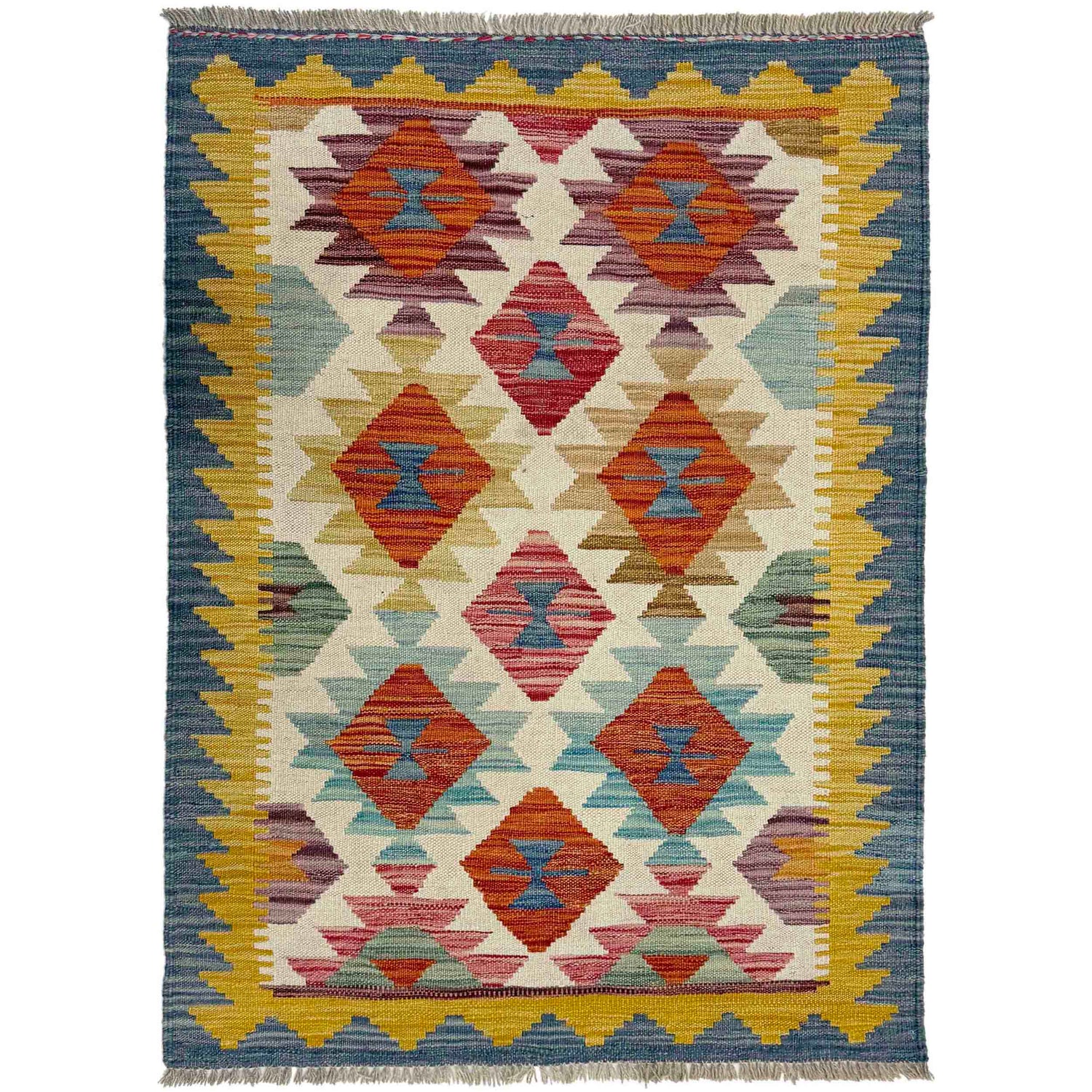 Handmade Vegetable Kelim 2' 7" x 4' 2" (ft) - No. Y39233