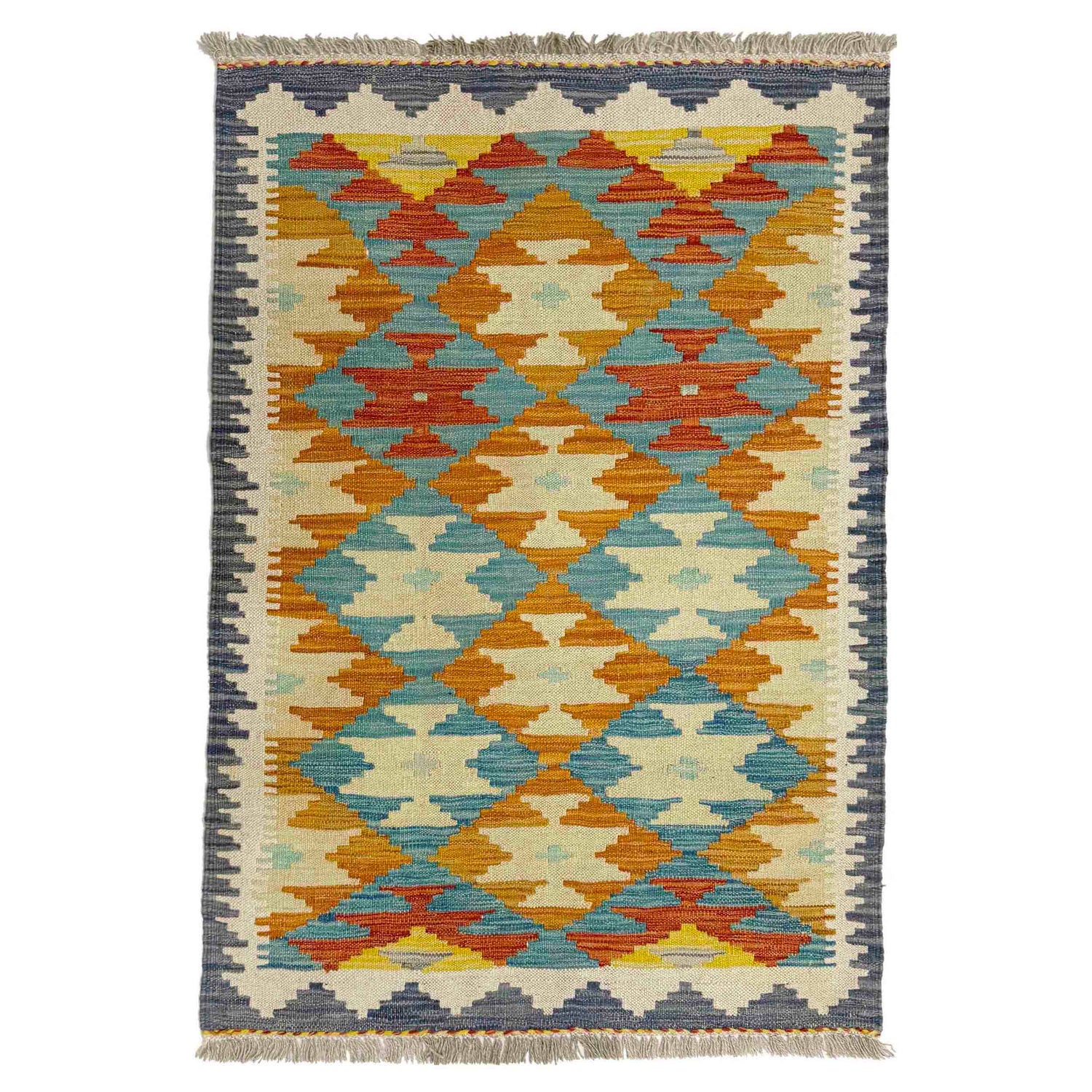 Handmade Vegetable Kilim 2' 8" x 4' 3" (ft) - No. Y39238