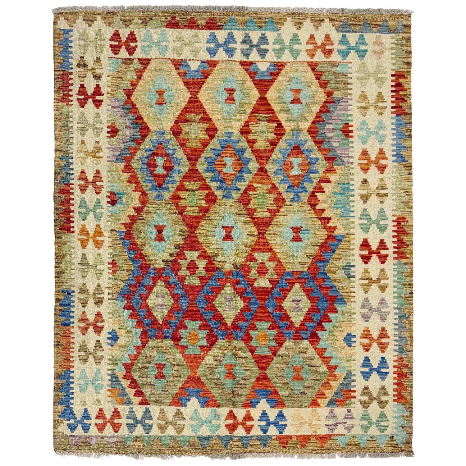 Handmade Vegetable Kilim 4' 11" x 6' 3" (ft) - No. Y39243
