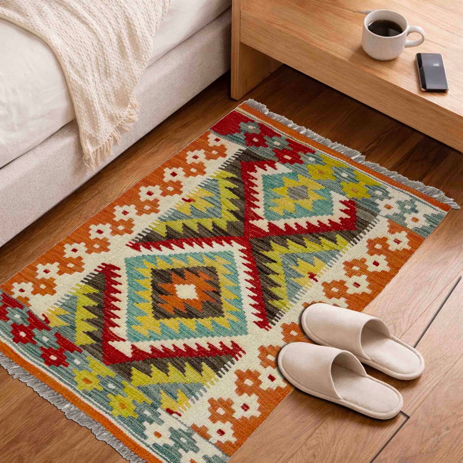 Handmade Vegetable Kelim 2' 0" x 2' 10" (ft) - No. Y39252