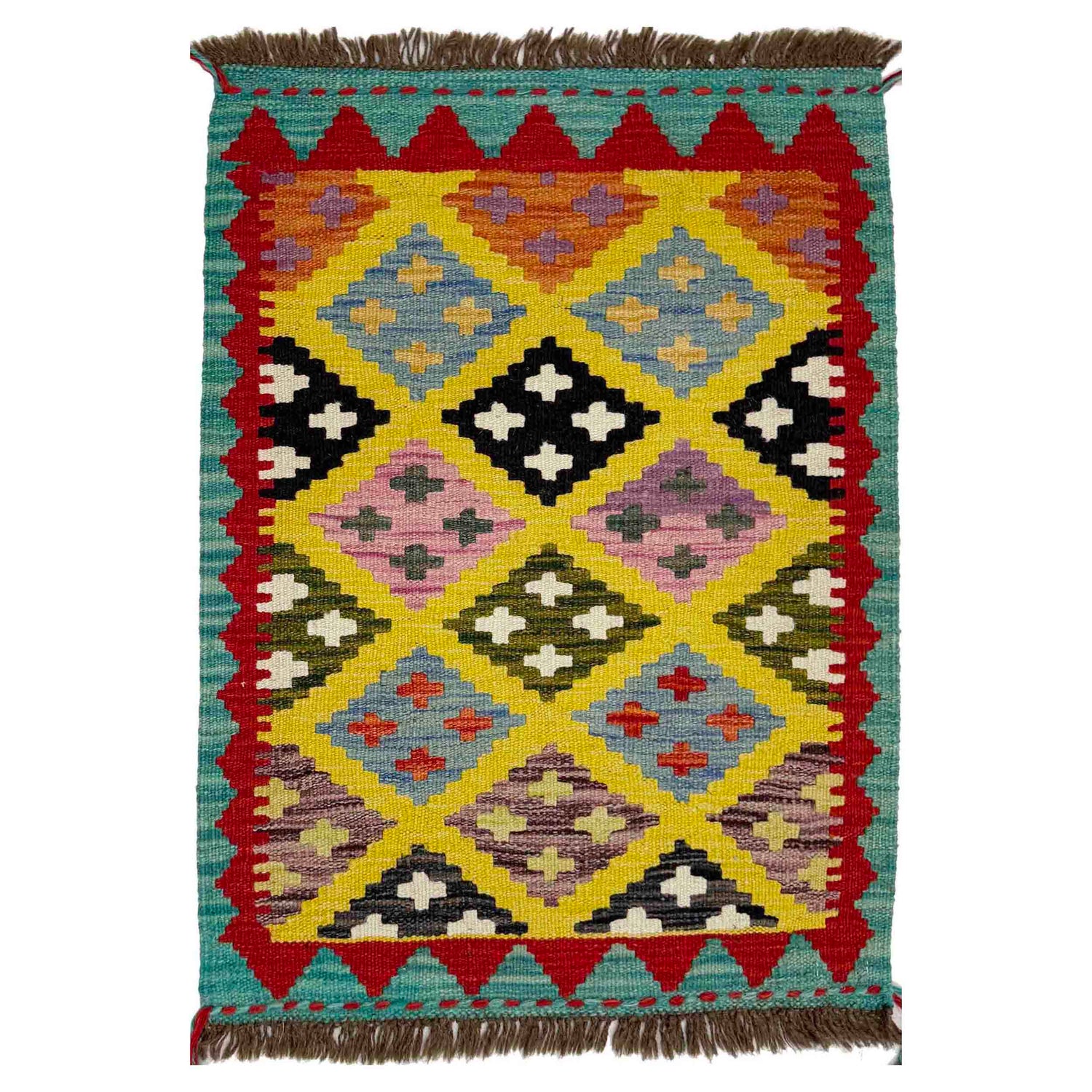 Handmade Vegetable Kilim 2' 0" x 2' 9" (ft) - No. Y39253