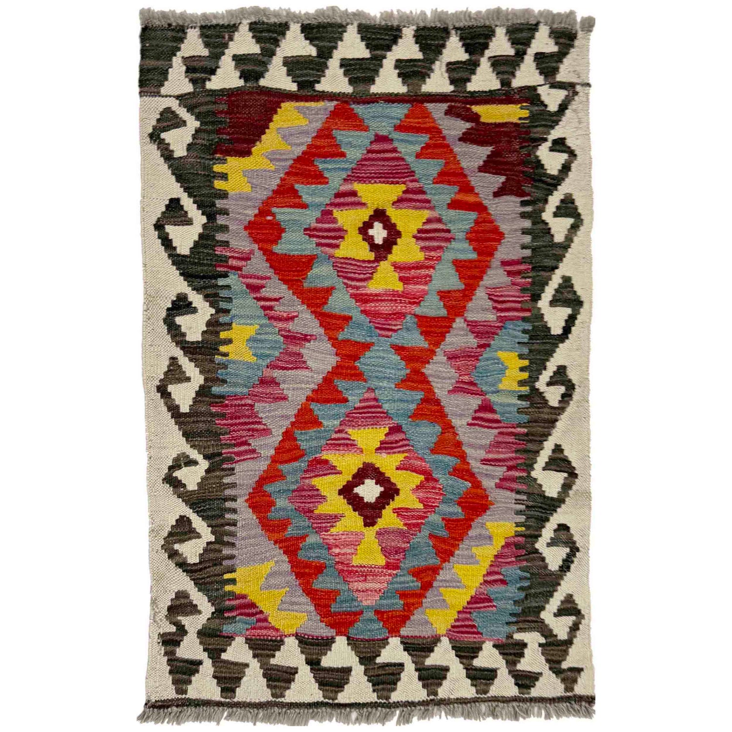 Handmade Vegetable Kilim 2' 0" x 2' 11" (ft) - No. Y39256