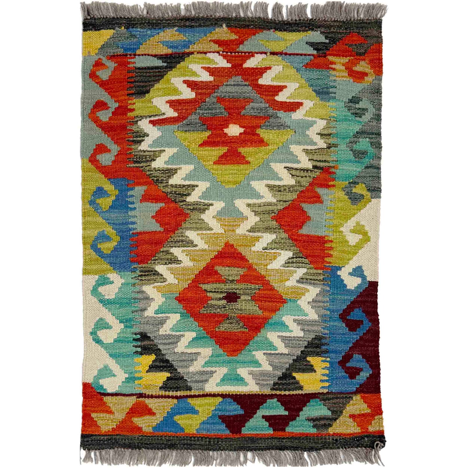 Handmade Vegetable Kilim 2' 0" x 2' 11" (ft) - No. Y39264