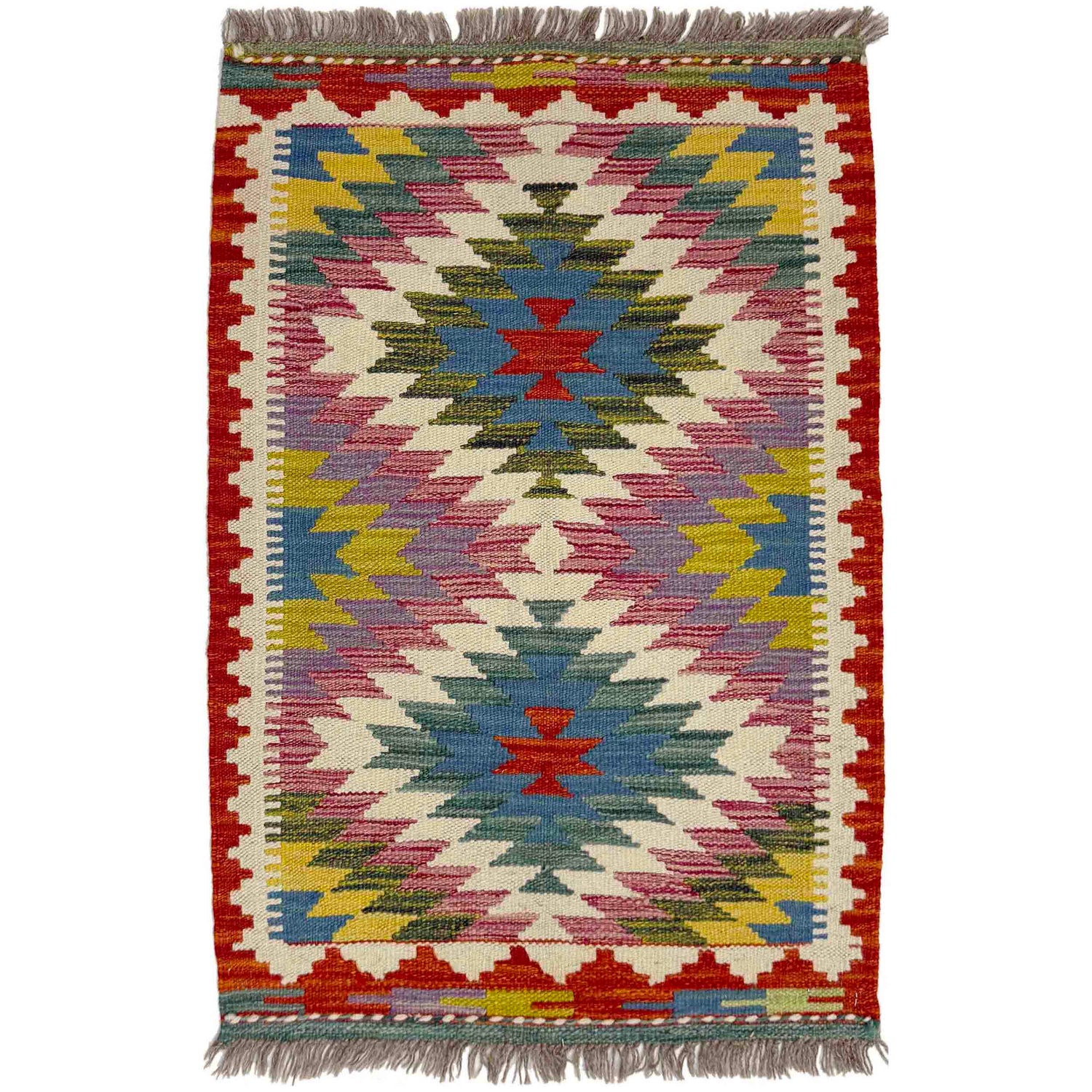 Handmade Vegetable Kelim 2' 0" x 2' 11" (ft) - No. Y39265
