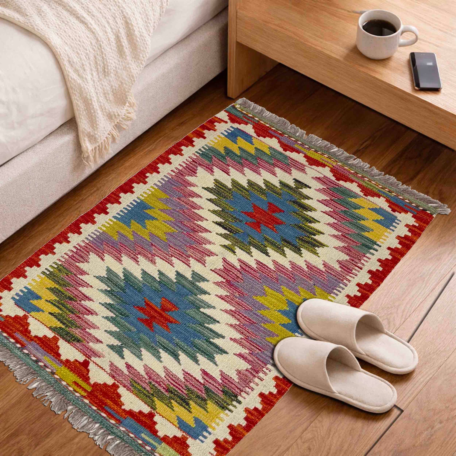 Handmade Vegetable Kelim 2' 0" x 2' 11" (ft) - No. Y39265
