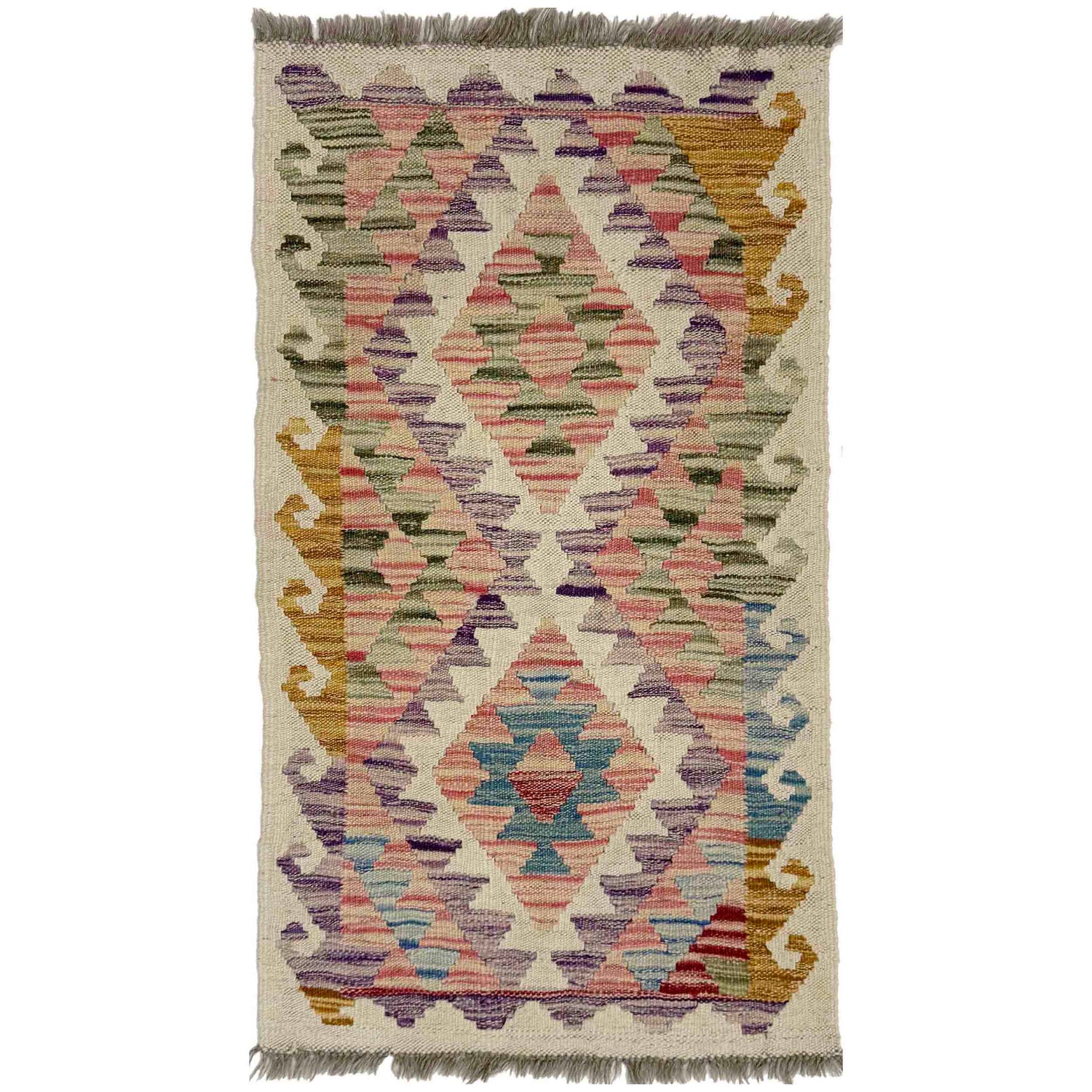 Handmade Vegetable Kilim 1' 10" x 3' 5" (ft) - No. Y39268
