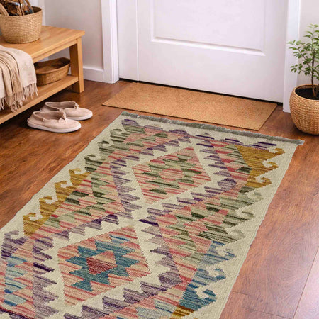 Handmade Vegetable Kilim 1' 10" x 3' 5" (ft) - No. Y39268