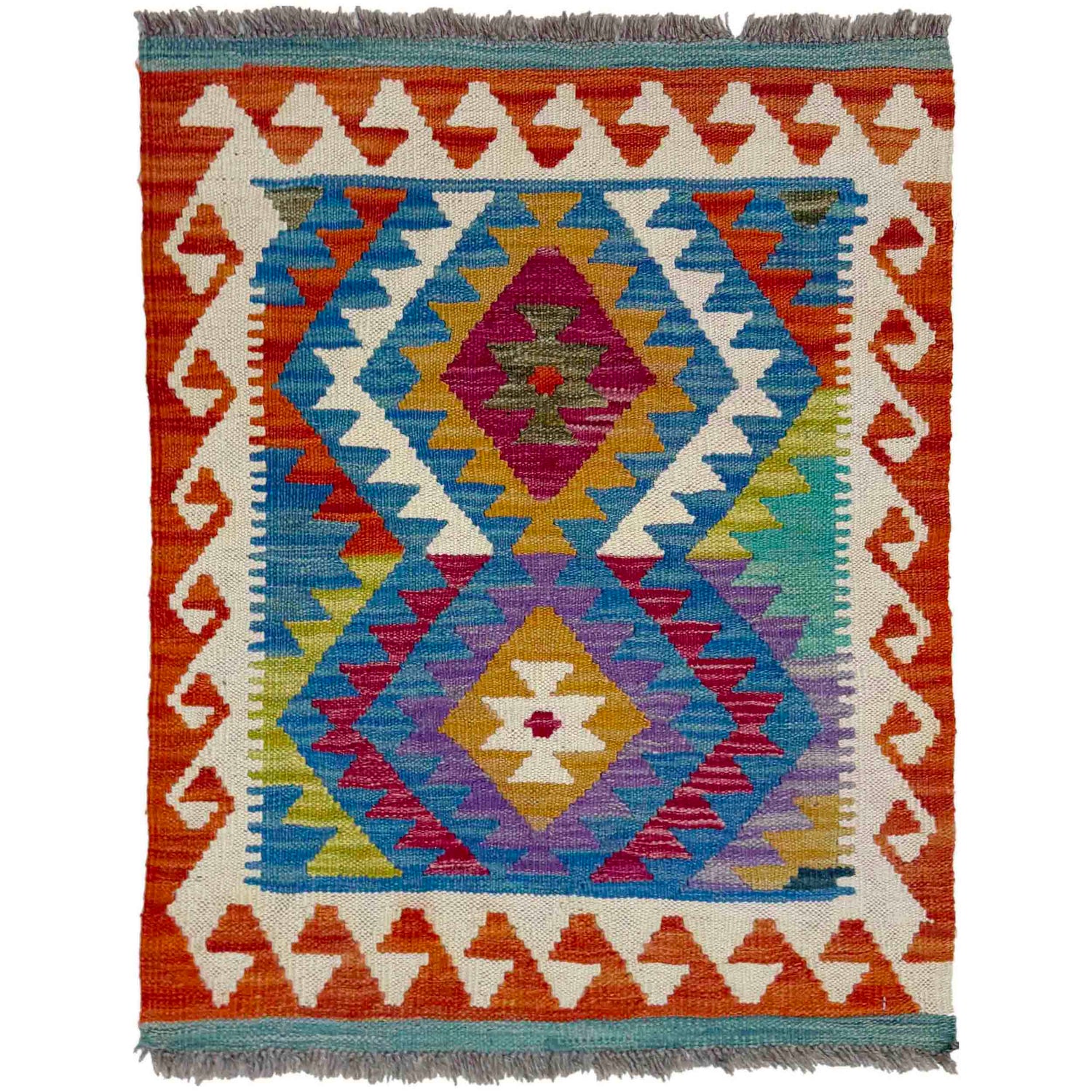 Handmade Vegetable Kilim 2' 2" x 2' 7" (ft) - No. Y39271