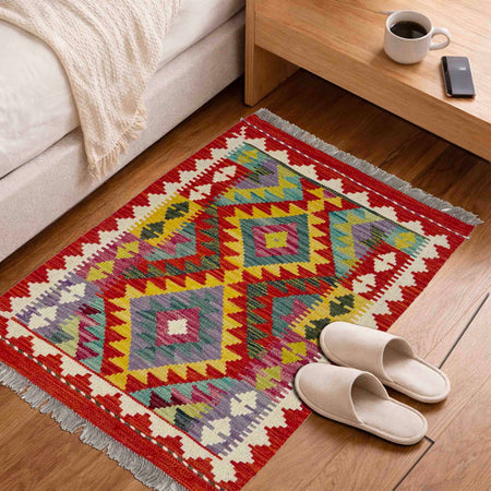Handmade Vegetable Kelim 2' 0" x 2' 11" (ft) - No. Y39272