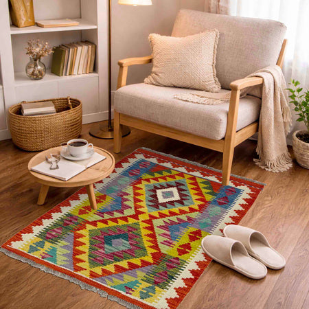 Handmade Vegetable Kilim 2' 2" x 3' 0" (ft) - No. Y39273