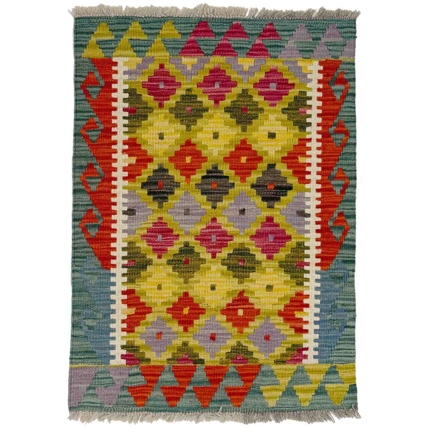 Handmade Vegetable Kelim 2' 0" x 2' 7" (ft) - No. Y39274
