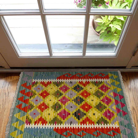 Handmade Vegetable Kelim 2' 0" x 2' 7" (ft) - No. Y39274