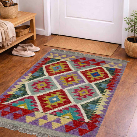 Handmade Vegetable Kilim 1' 11" x 3' 1" (ft) - No. Y39275