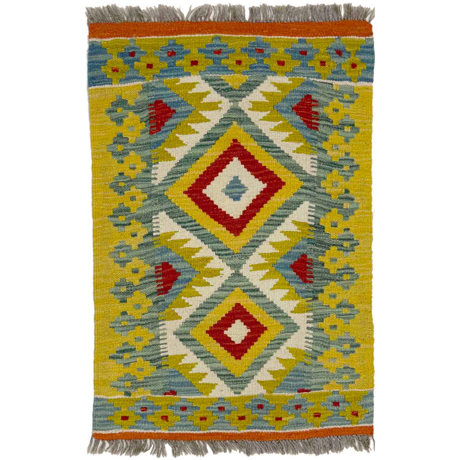Handmade Vegetable Kilim 2' 0" x 2' 10" (ft) - No. Y39278