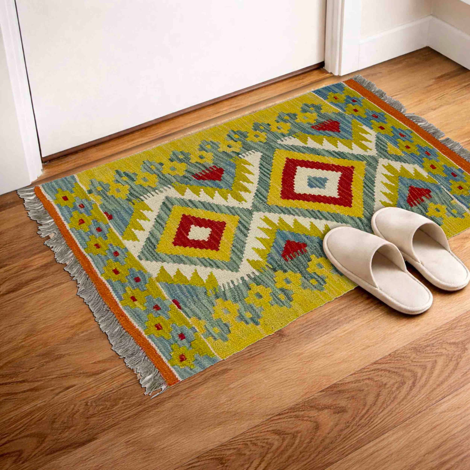 Handmade Vegetable Kilim 2' 0" x 2' 10" (ft) - No. Y39278