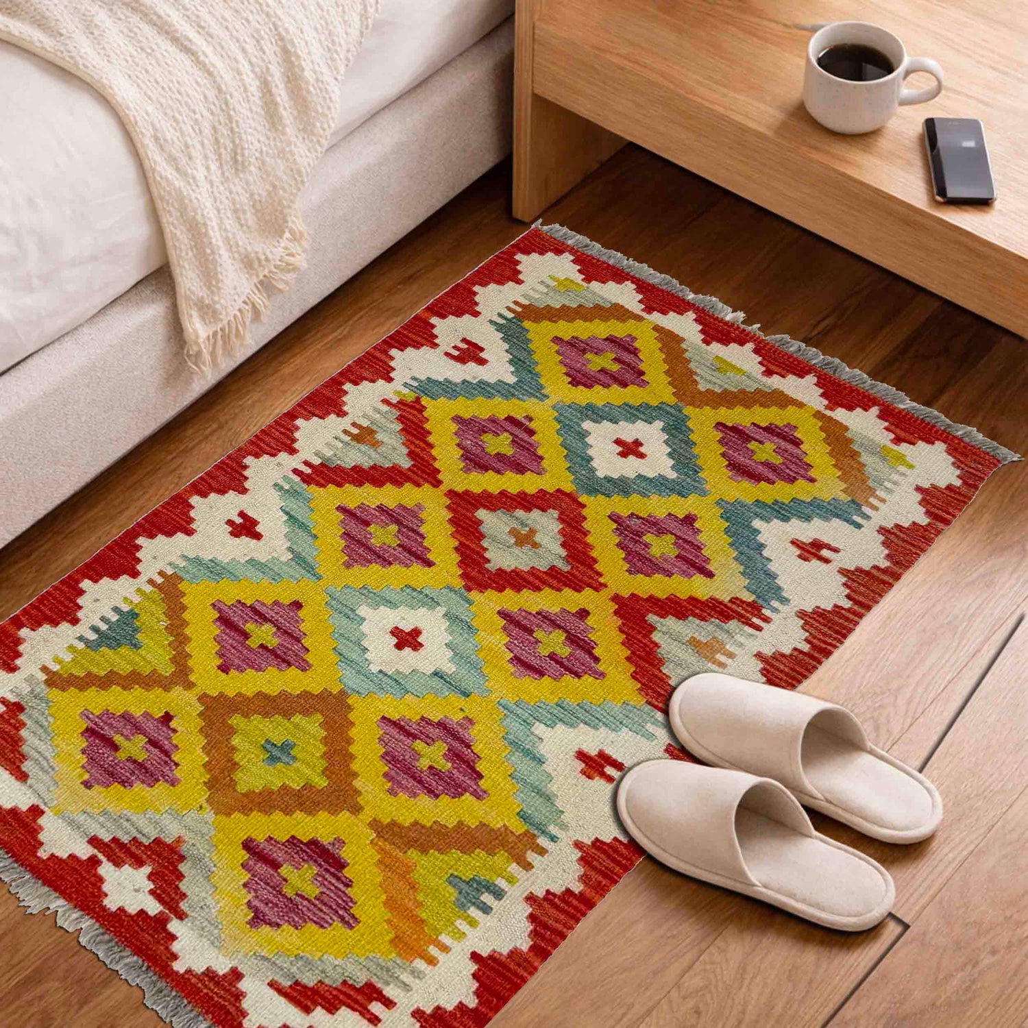 Handmade Vegetable Kelim 2' 0" x 3' 5" (ft) - No. Y39280