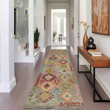 Vegetable Kelim Runner 2' 11" x 9' 11" (ft) - No. Y39282