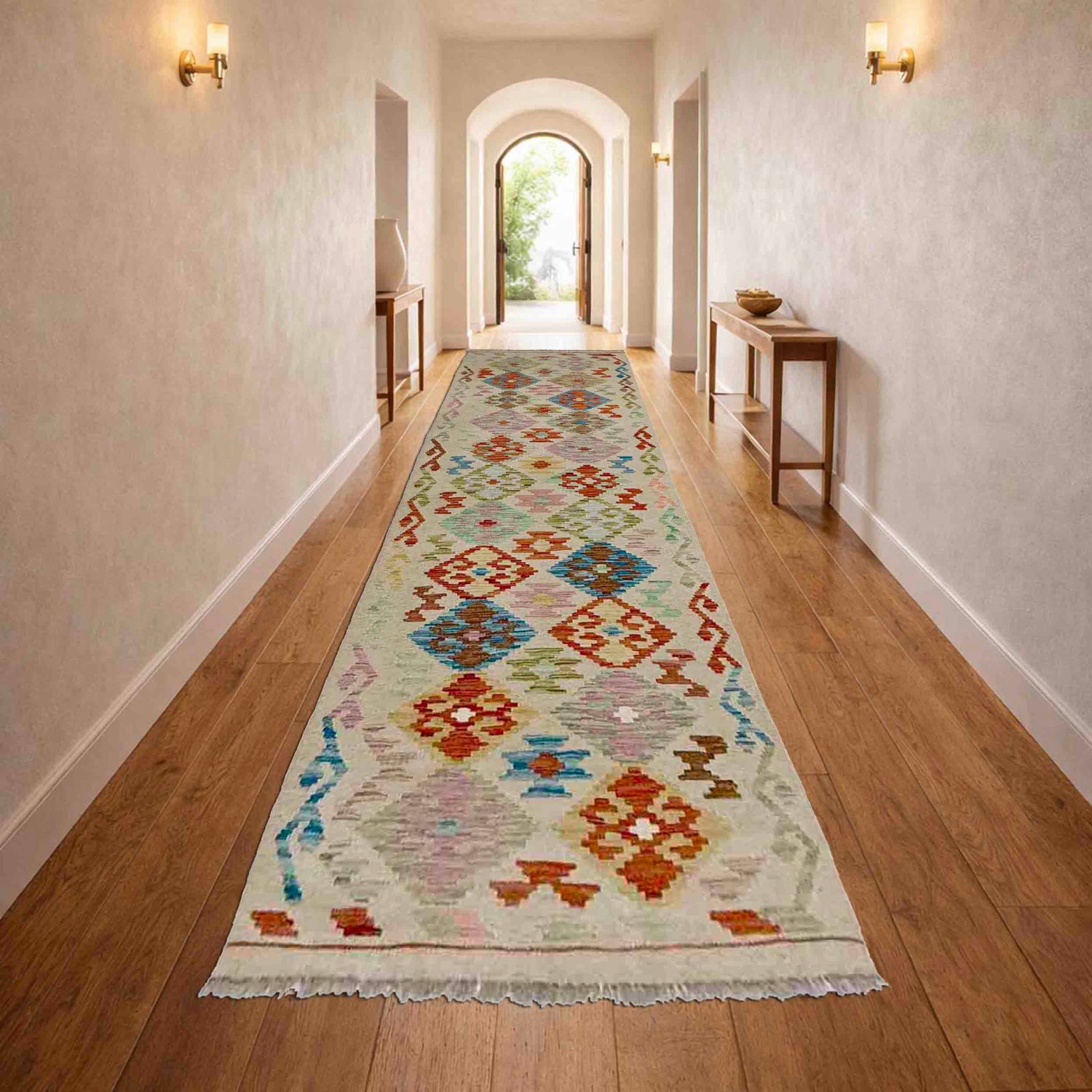 Vegetable Kelim Runner 2' 8" x 9' 6" (ft) - No. Y39291