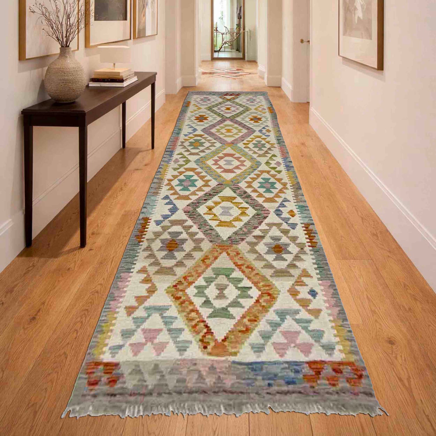 Vegetable Kilim Runner 2' 7" x 9' 10" (ft) - No. Y39292