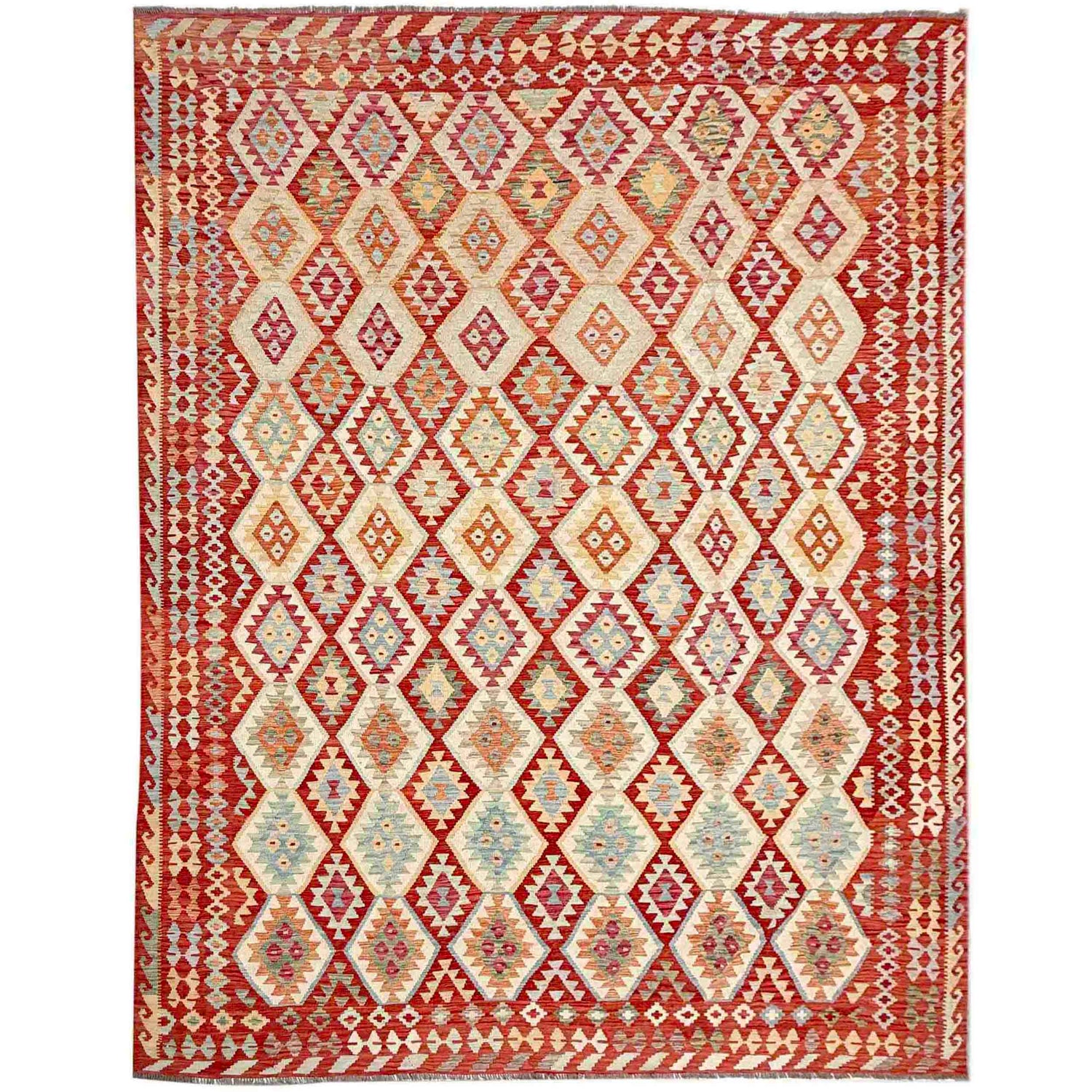 Handmade Vegetable Kelim 11' 2" x 14' 4" (ft) - No. Y39294