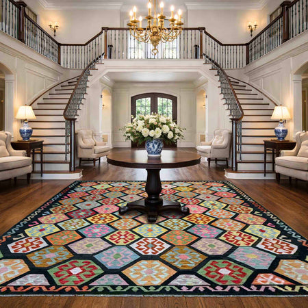 Handmade Vegetable Kilim 8' 2" x 11' 3" (ft) - No. Y39297