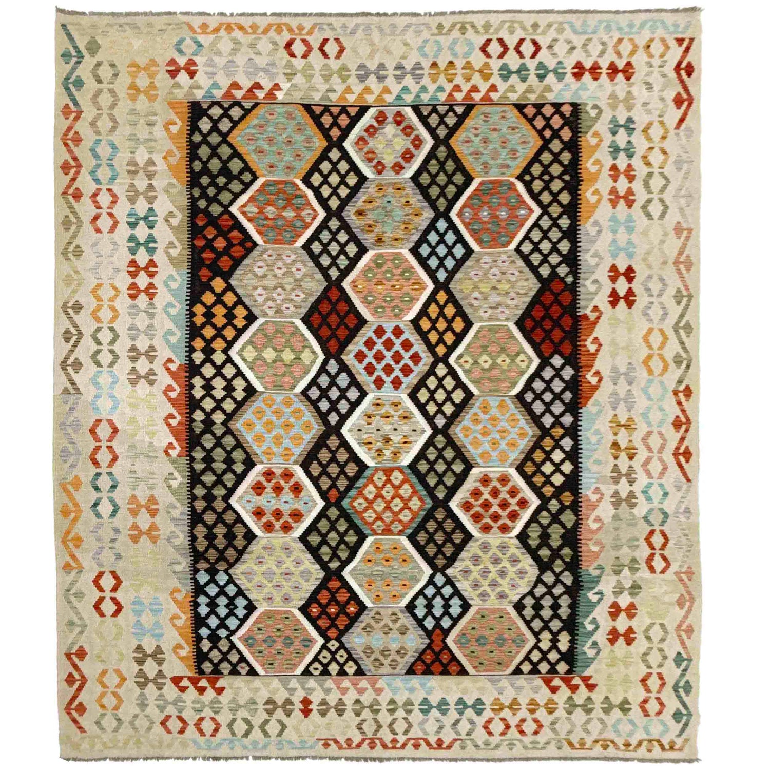 Handmade Vegetable Kelim 8' 1" x 11' 7" (ft) - No. Y39304