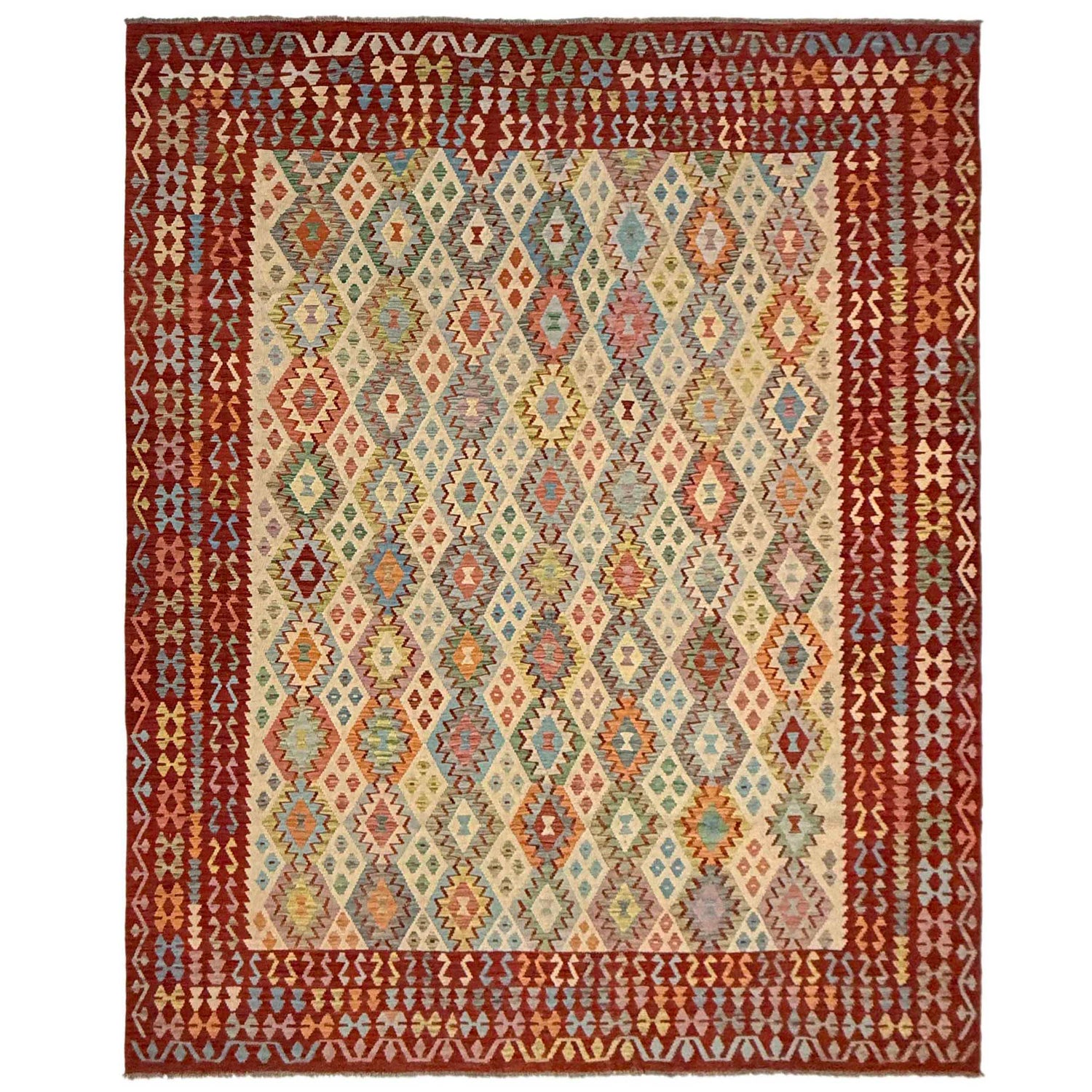 Handmade Vegetable Kelim 10' 4" x 12' 7" (ft) - No. Y39306