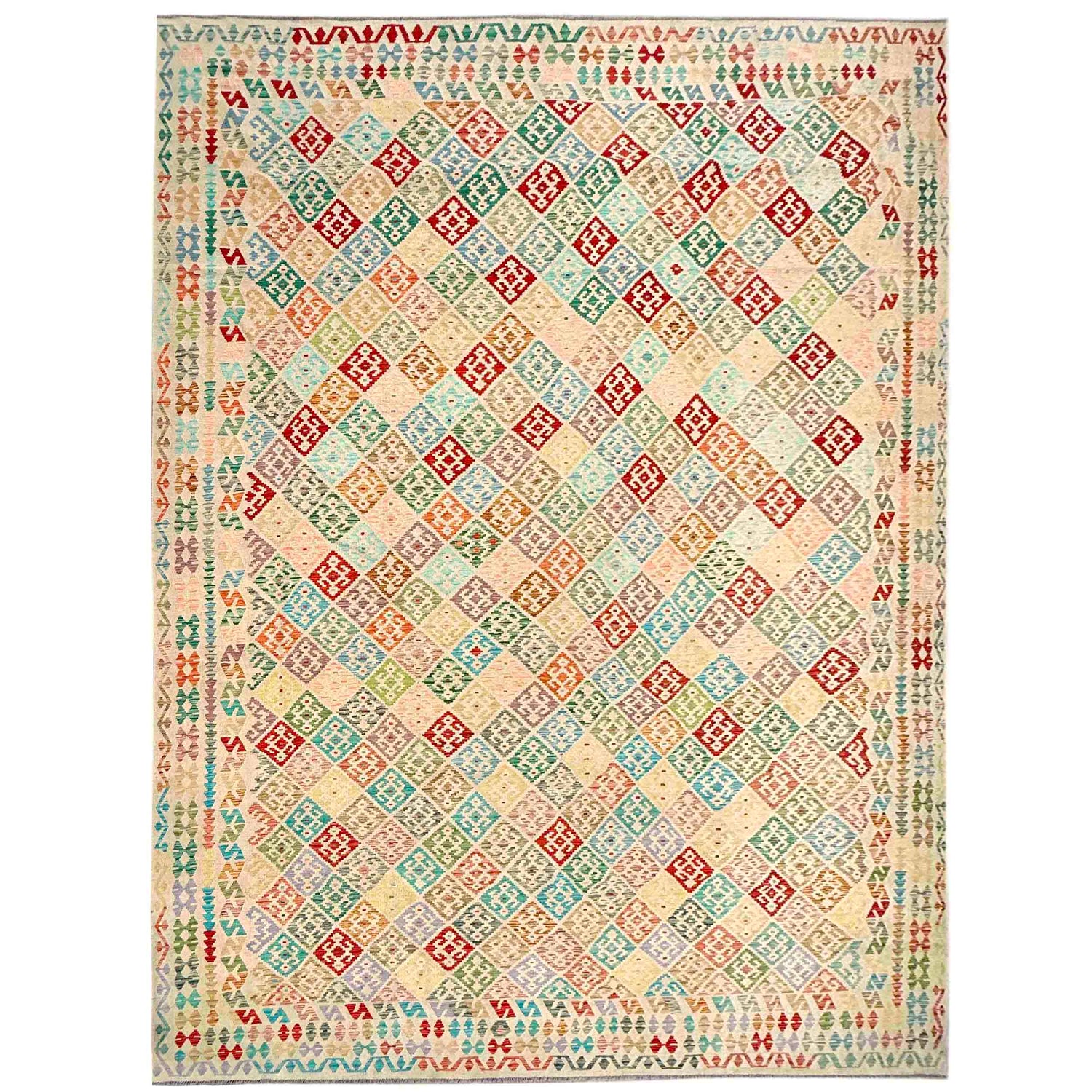 Handmade Vegetable Kilim 13' 11" x 19' 8" (ft) - No. Y39308
