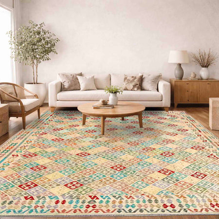 Handmade Vegetable Kilim 13' 11" x 19' 8" (ft) - No. Y39308