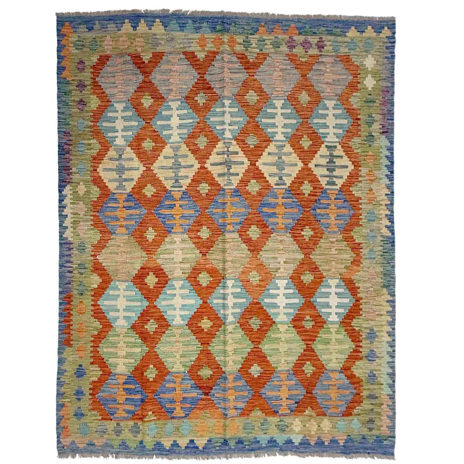 Handmade Vegetable Kilim 5' 11" x 7' 9" (ft) - No. Y39312