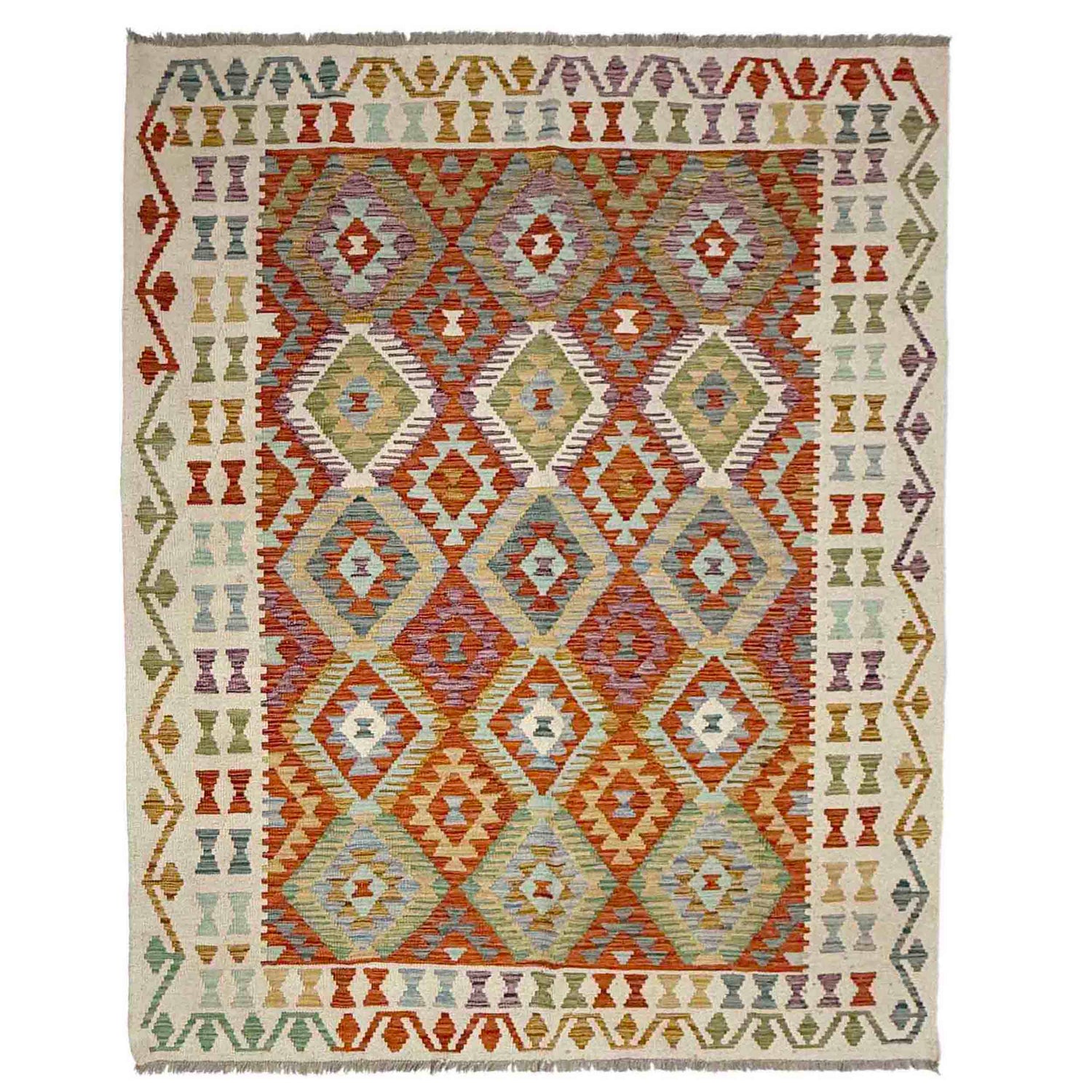 Handmade Vegetable Kilim 5' 9" x 8' 0" (ft) - No. Y39314
