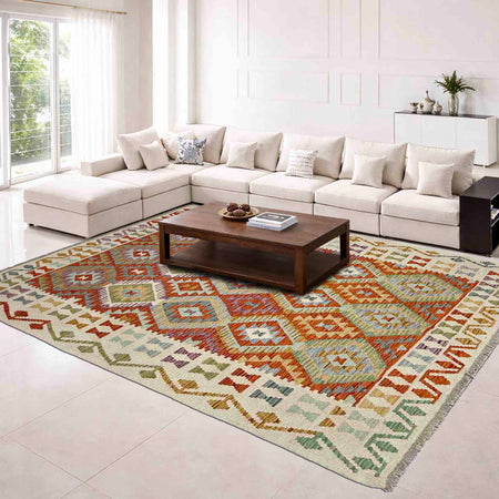 Handmade Vegetable Kilim 5' 9" x 8' 0" (ft) - No. Y39314