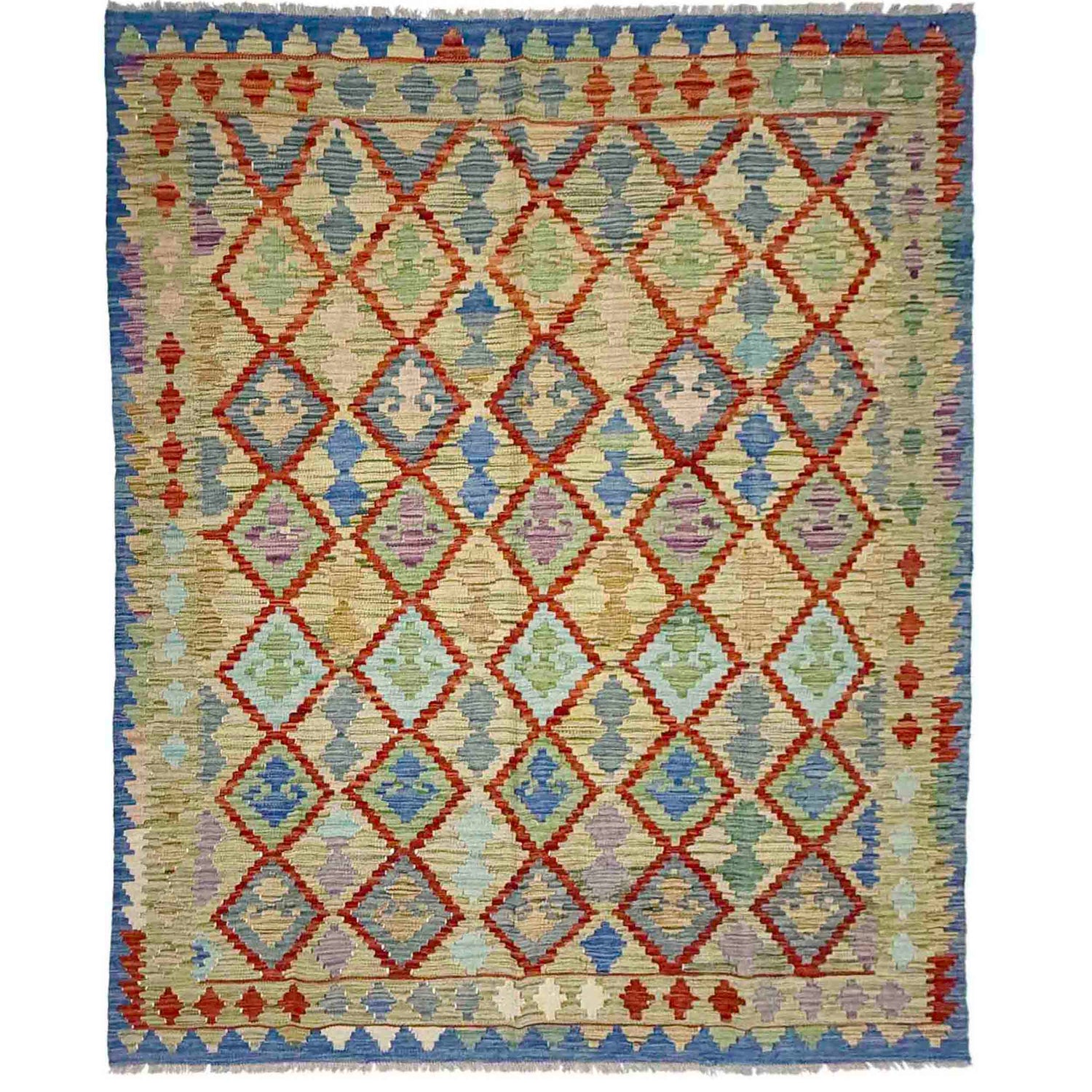 Handmade Vegetable Kelim 5' 11" x 7' 9" (ft) - No. Y39315