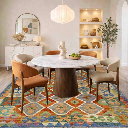Handmade Vegetable Kilim 6' 0" x 7' 7" (ft) - No. Y39318