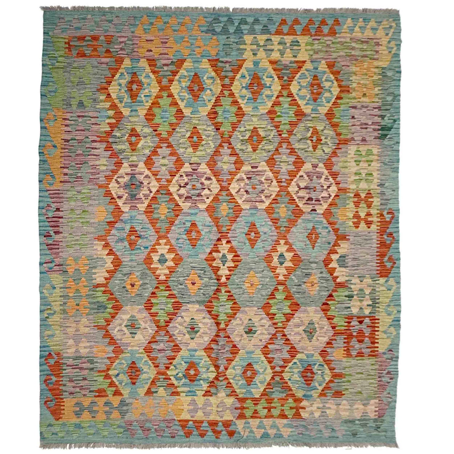 Handmade Vegetable Kelim 5' 10" x 8' 1" (ft) - No. Y39319