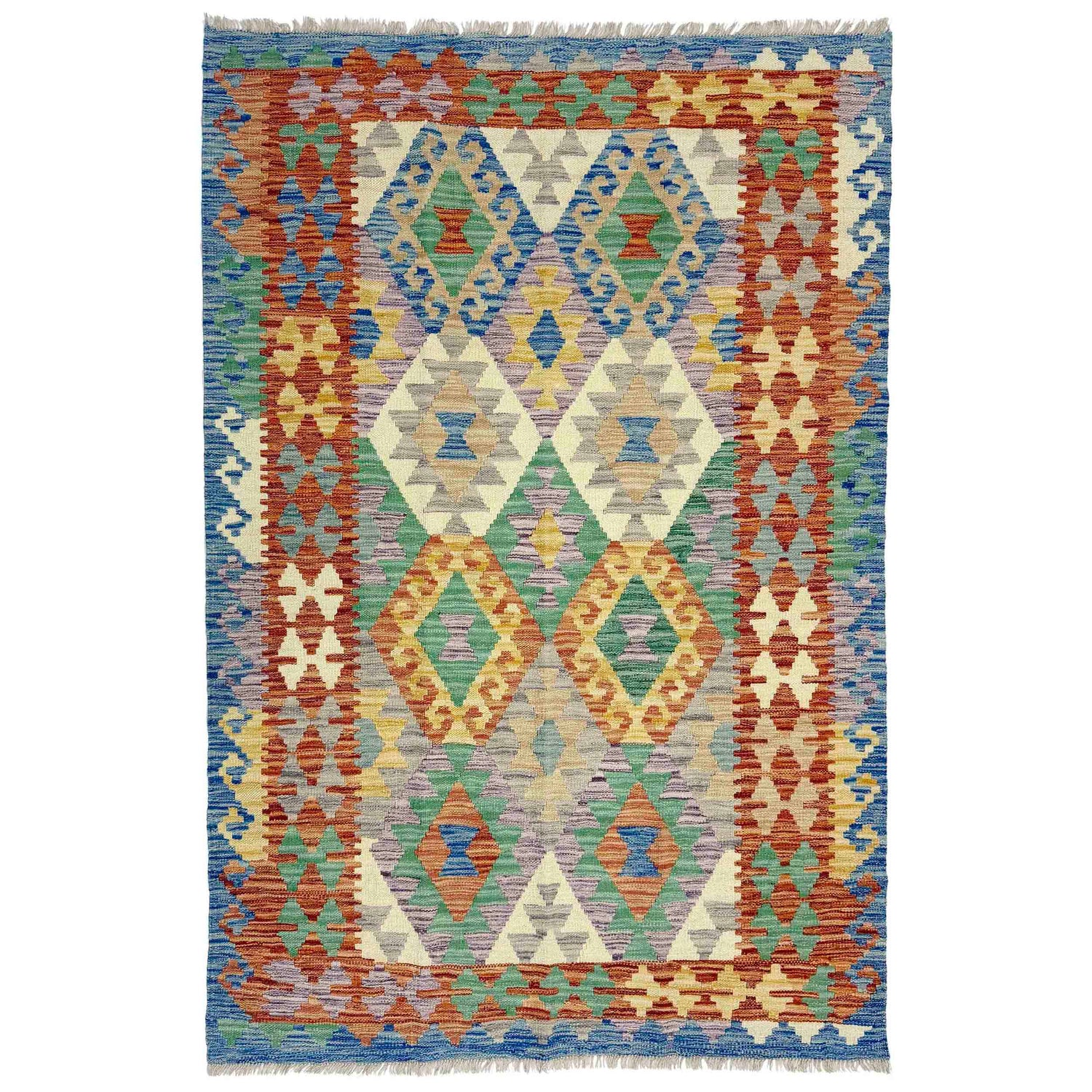 Handmade Vegetable Kelim 3' 11" x 6' 0" (ft) - No. Y39322