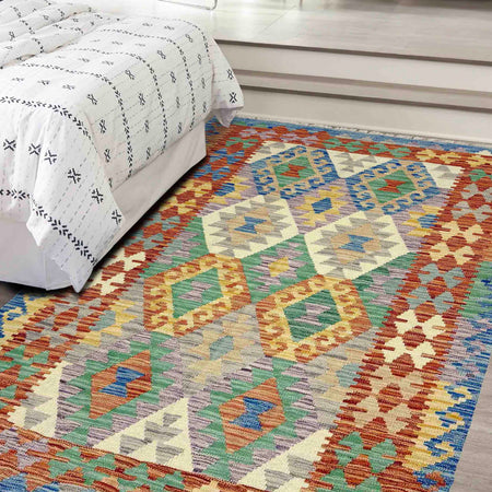 Handmade Vegetable Kelim 3' 11" x 6' 0" (ft) - No. Y39322